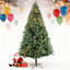 Arbre de Noël automatique 9 pi avec lumière jaune-vert Cet arbre de Noël vert à DEL de 108 po est doté de branches denses pour un effet de décoration de Noël réaliste.
