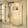 Unidoor Plus 48.5" W x 30.375" D x 72" H Frameless Pivot Rectangle Shower Enclosure with Fixed Panel