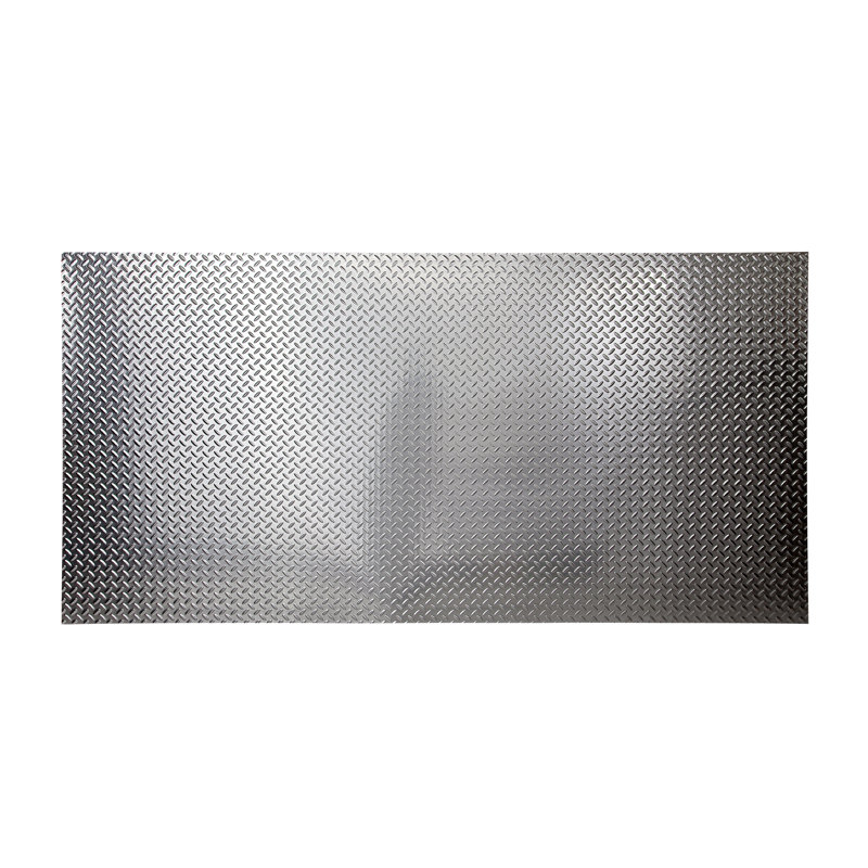 FASÄDE Diamond Plate Decorative Vinyl 4'X8' Wall Panel, Brushed Aluminum