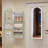 15.75'' Wide Wall Jewelry Armoire with Arch Lighted Full Length Mirror-164399642