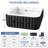 6-Person Inflatable Hot Tub Spa with 130 Bubble Jets, Square Portable Heated Spa with Cover, Ground Mat & Filter Cartridges, 73" x 73", US Plug-127390980-127390983
