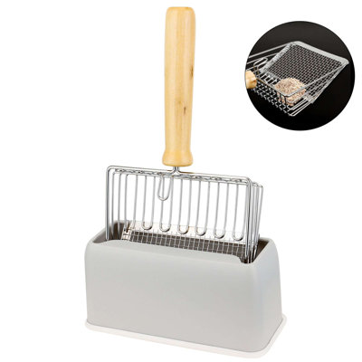 Metal Cat Litter Scoop with Holder Caddy