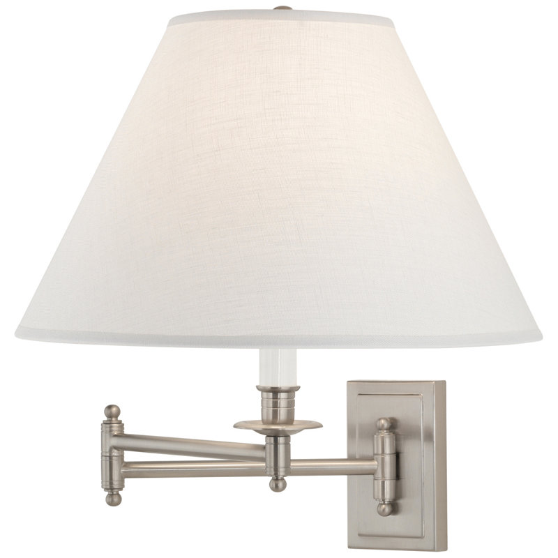 Kinetic 1 - Light Swing Arm, Oyster Linen, Brushed Chrome