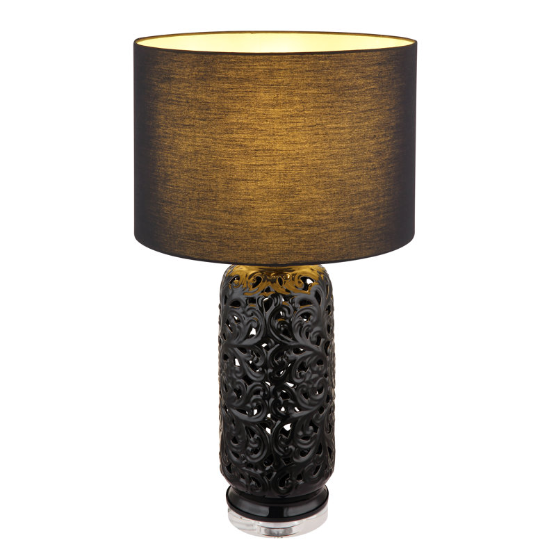 Meaghan Ceramic Table Lamp, Black