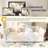 Oversize Pull Out Sofa Bed,  Convertible Sleeper Sofa With Handmade Fabric Flower Tufted Design,Multi-Functional Velvet Loveseat Bed For Living Room,Bedroom,Apartment-1944820359