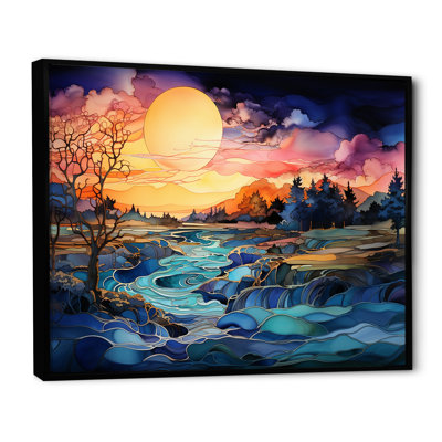 «Sunset Mountain Colorful Horizon I» sur toile