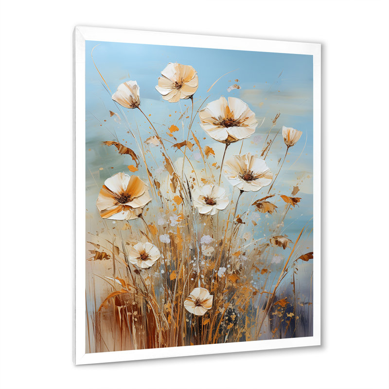 Paisies charme floral infini sérénité I, Cadre photo blanc, H 32 po x l 24 po x P 1 po