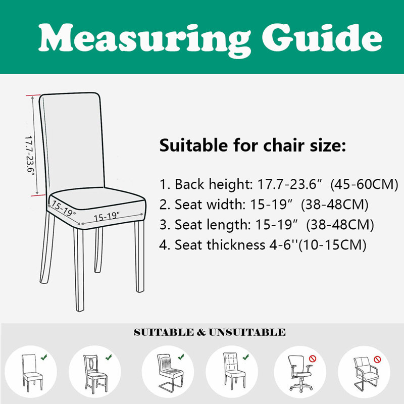 Housses de chaise, housses de chaise parsons extensibles, ensemble de 6
