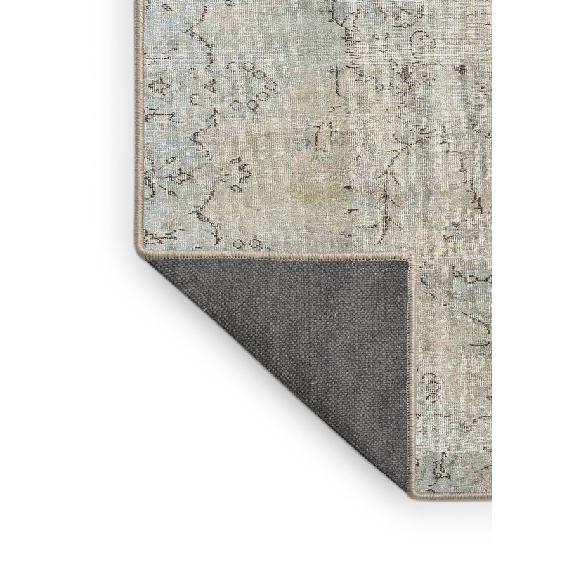 Tapis décoratif gris contemporain, Rectangle 4 pi x 6 pi