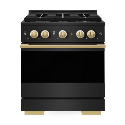 Zline Autograph 30 in. Marino Gas DuoPro Range in Steel Accents