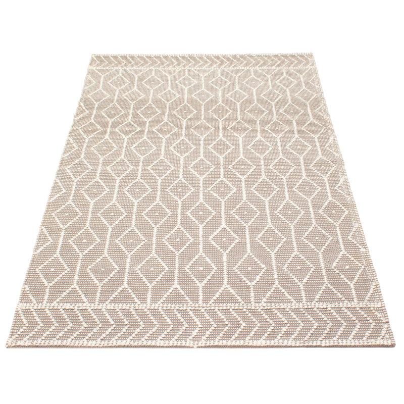 Tapis brun nouvel âge en laine rectangulaire 4 pi 11 po x 8 pi Haileah