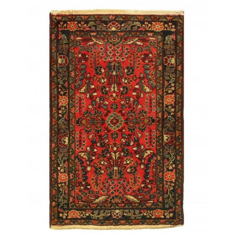 Mikihisa Oriental Area Rug in Red