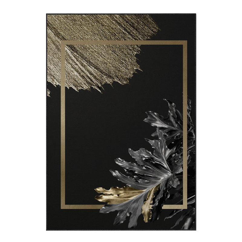 Premium Woven Carpet, 3.3 x 4.6 Feet | 100% Polyester, 740 g/m² | Non-Slip Felt Dot Underside, Machine Washable at 86°F, 0.16 Inch Pile Height | Stylish Digital Print, Easy to Clean, Perfect for Any Room