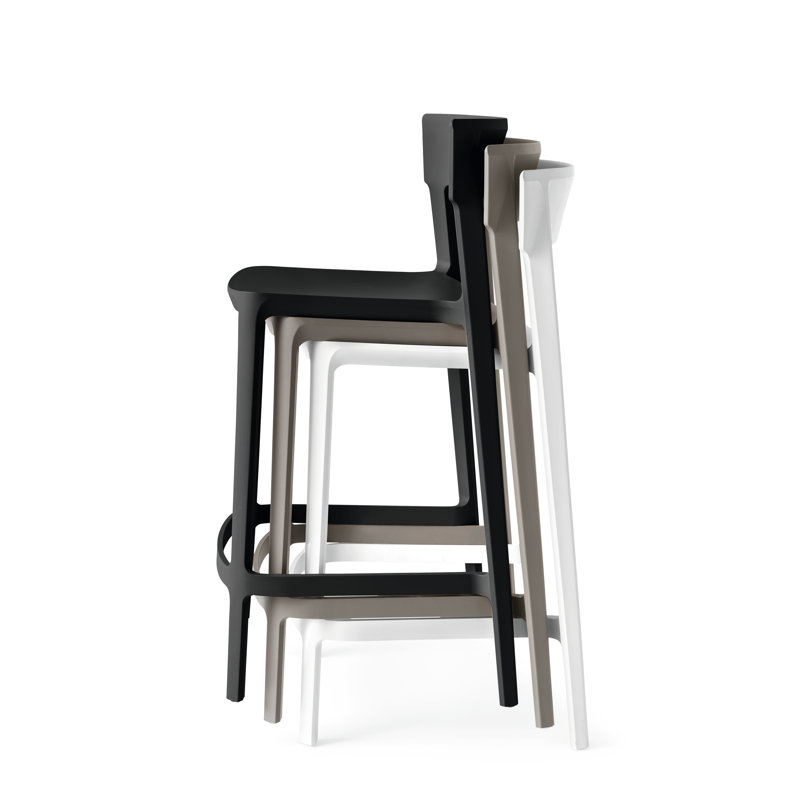 Skin Stackable Stool by Archirivolto, Matte Black