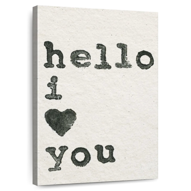 Tergel Hello I Love You, H 48 po x l 32 po