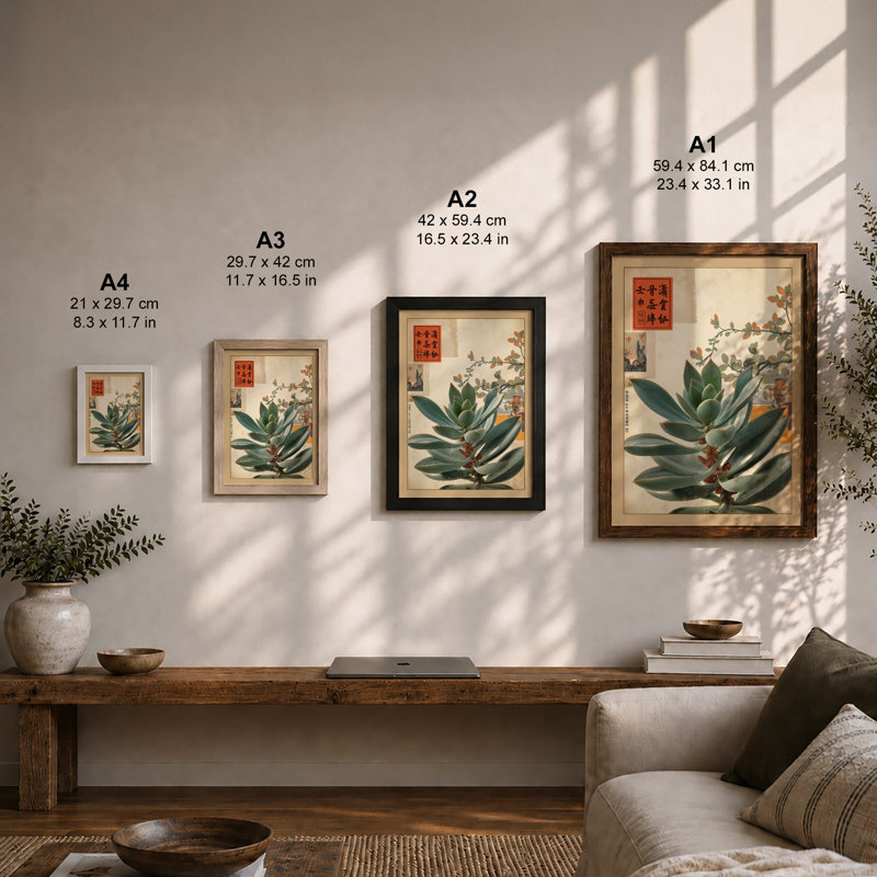 Flowering Plant Study Botanical - Framed Print, A2 - 59.4 x 42.0 cm, Unframed