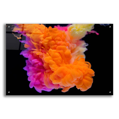 «Orange Burst» par Epic Portfolio, art mural en verre acrylique
