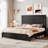 Marro Farmhouse Overlapped Wood Platform Bed-2088410055-2088410054