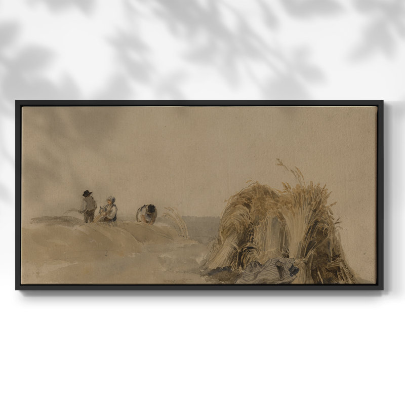 Série paysage - DCCVVI - Toile tendue avec châssis encadré - Prêt à être accroché, Noir, H 17 po x l 33 po