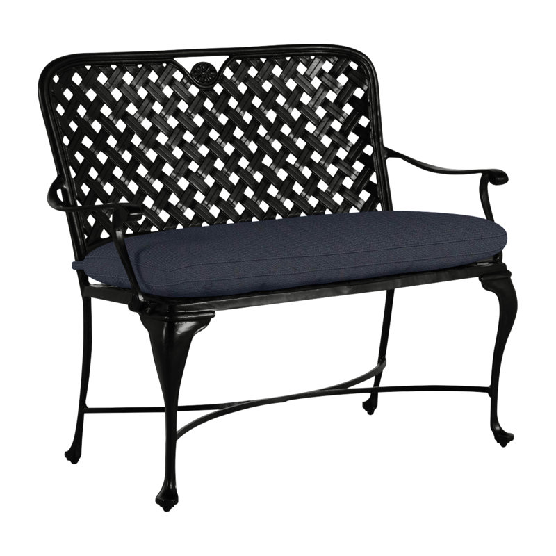 Banc en aluminium Provance - Terre antique, Terre antique, Trépointe, Lin marine