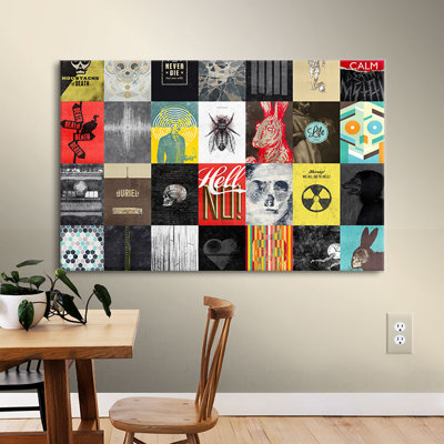 Death Skulls - Graphic Art Print on Canvas