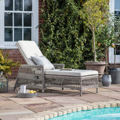 Vasta 115cm Long Reclining Single Chaise with Cushions