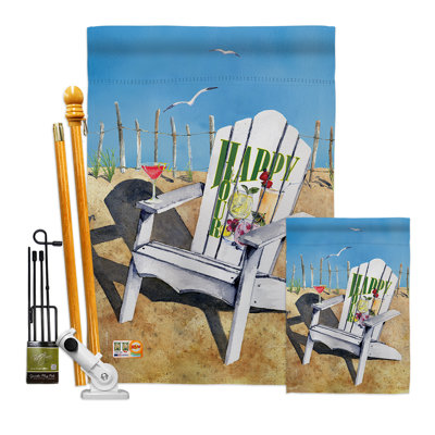 Double Sided 40'' H x 28'' W Polyester Flag Set