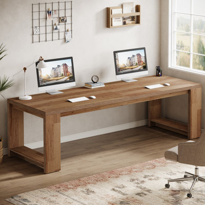 86.6" W 2-Person Computer Desk