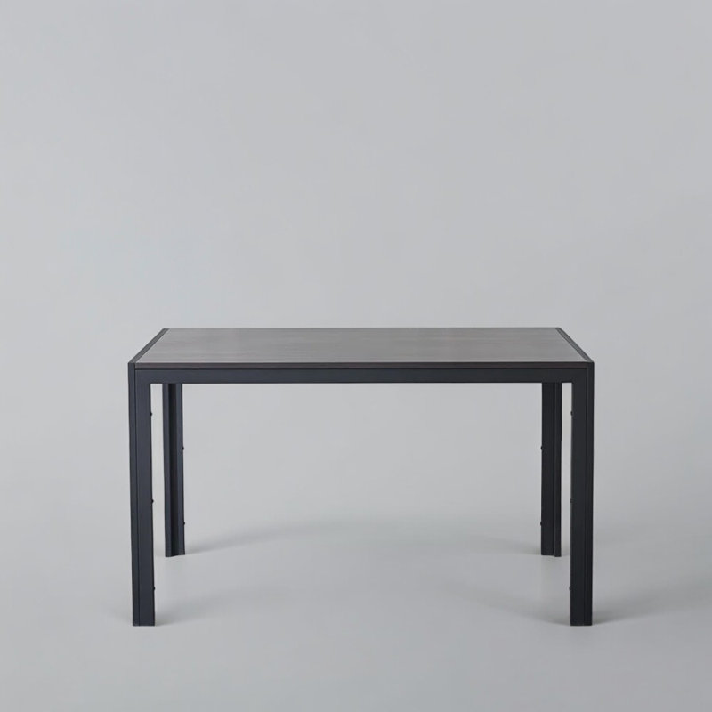 Roulf Metal Base Dining Table, 29.5" H x 48.8" W x 27.5" D