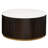 31" Round Coffee Table with Storage, Faux Marble Top Drum Coffee Table