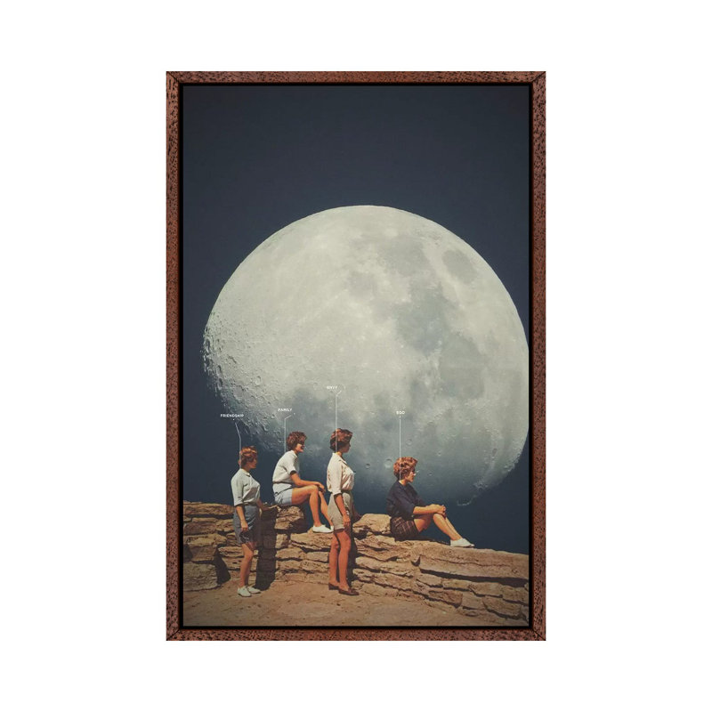 FriendsnotFriends 1 Piece Wall Art on Canvas, 66.04cm H x 45.72cm W x 3.81cm D, Classic Brown Wood Framed