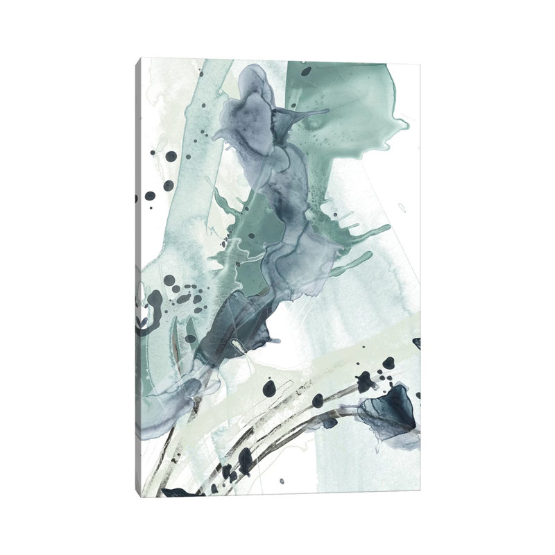 «Deep Splash I» par June Erica Vess - peinture sur toile tendue, H 40 po x l 26 po x P 1,5 po