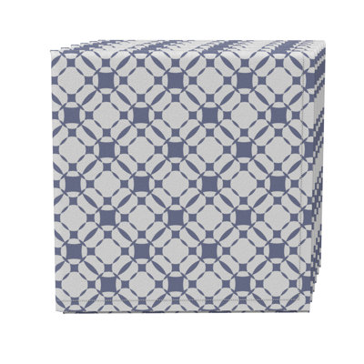 Cotton Twill Geometric Square Napkin