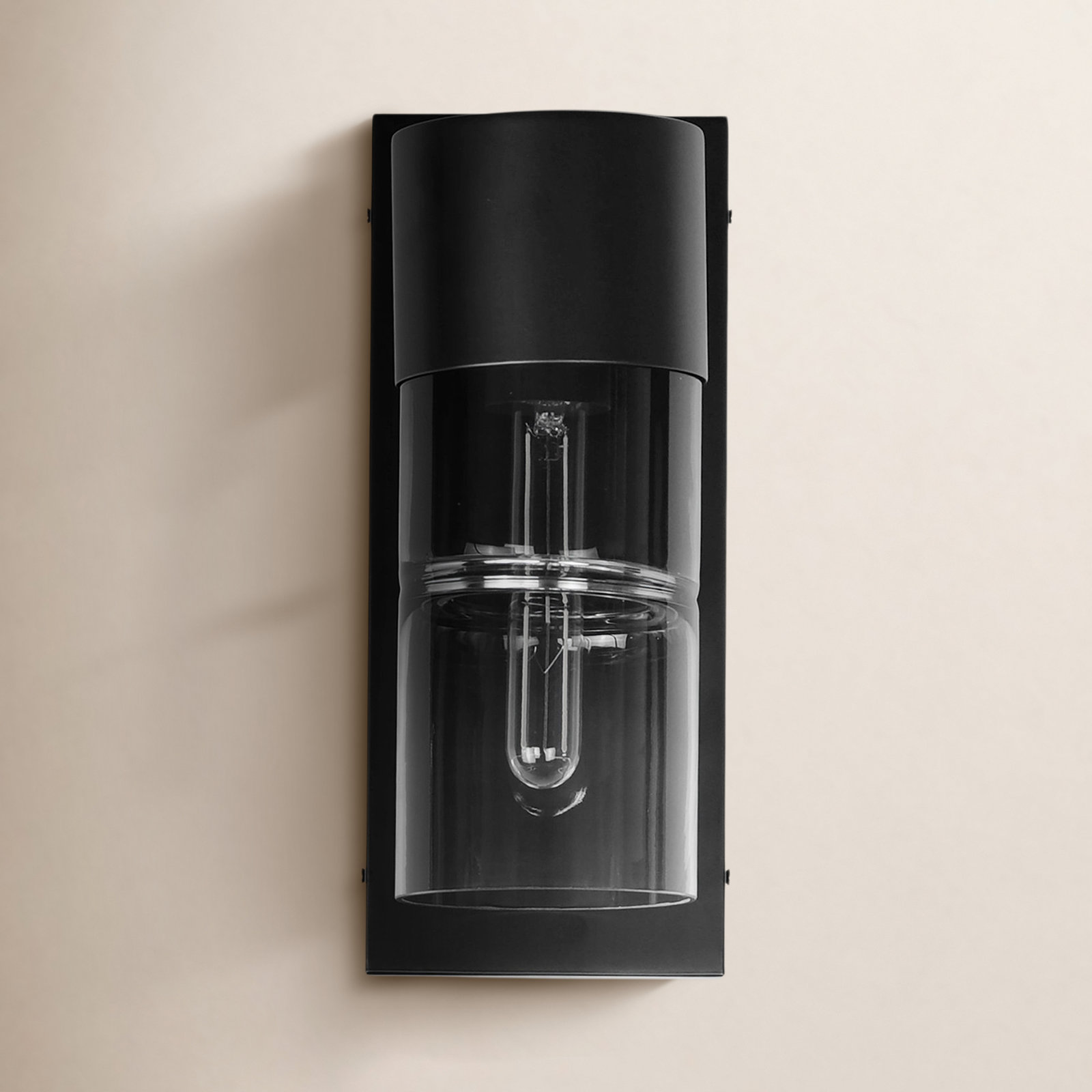 Capi Single Light Cylinder Outdoor Wall Light, 13.75" H x 5.75" W x 5.75" D