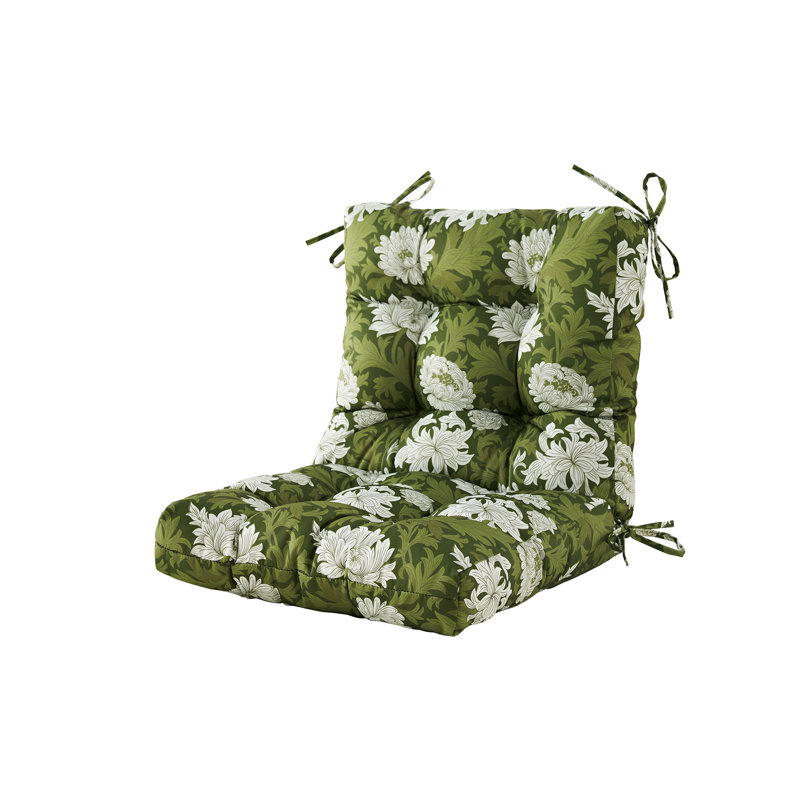 Seat/Back Outdoor Chair Cushion,Patio Chair Cushion With Tie,Tufted Replacement For Patio Furniture,20X20x4,1 Count