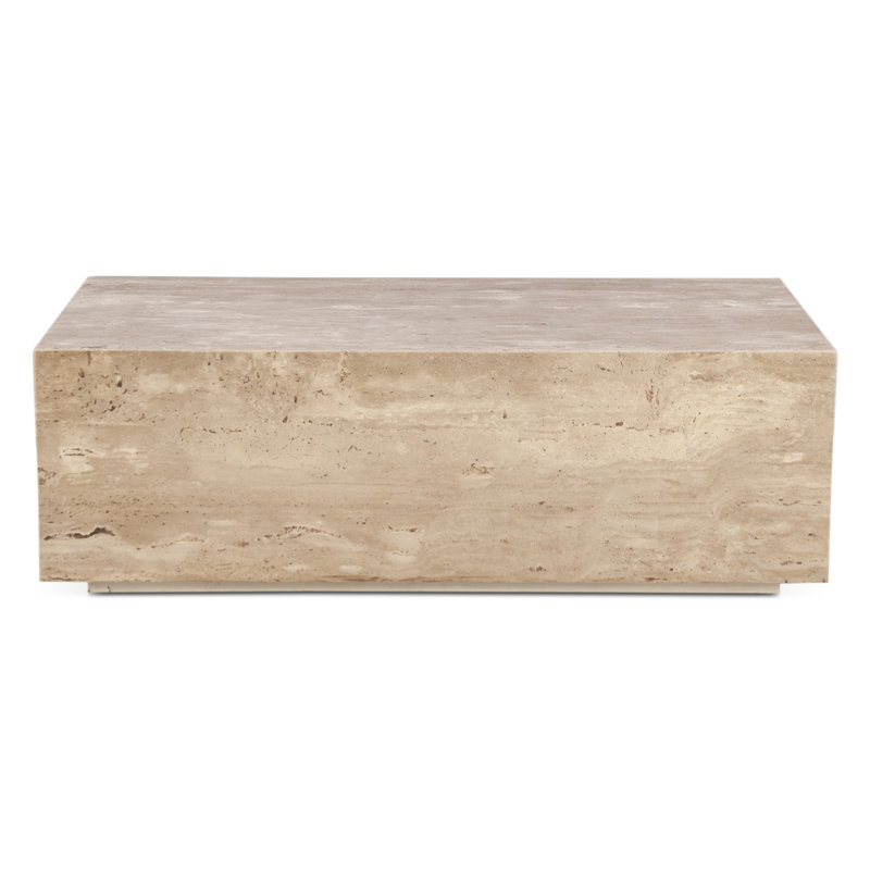 Table basse cylindrique en pierre de travertin Giza