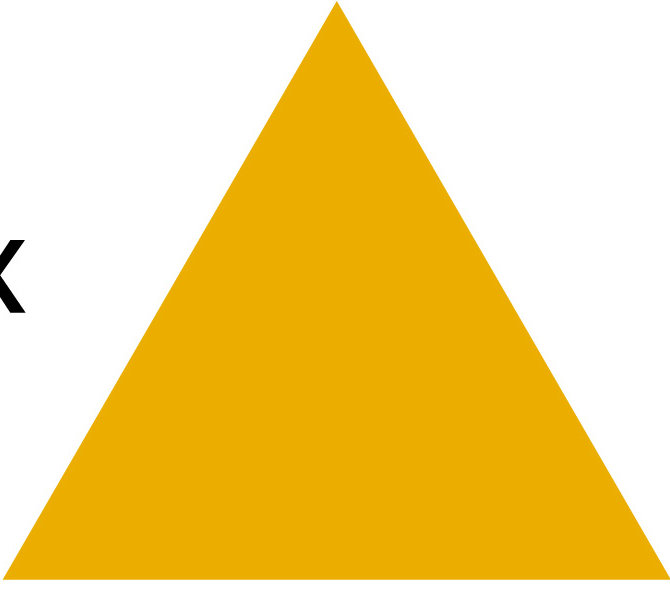 Décalcomanie murale motif triangle, Jaune signalisation, H 4 po x l 4 po x P 0,01 po
