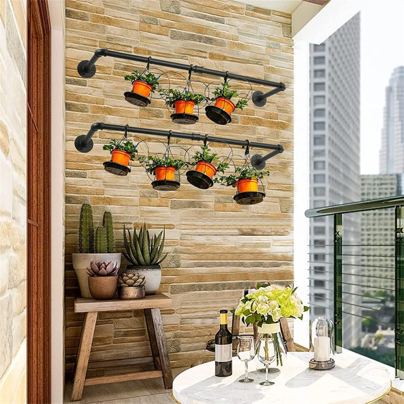 Areefa 38.4'' Iron Wall Mounted Clothes Rack