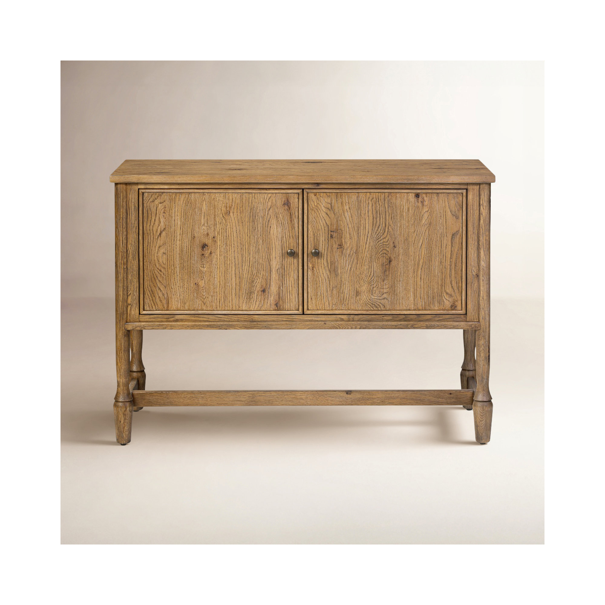 Bari Sideboard 46"-Cracked Smoked Veneer, Weathered Oak Veneer
