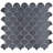 Expressions Series Expressions Scallop Black 11-1/4" x 12" Glass Mosaic Floor and Wall Tile