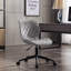 Chaise de travail ergonomique rembourrée en velours Alberson-120345655-130231420