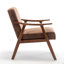 Chaise d'appoint avec revêtement en microfibre et structure en bois massif-1893216206