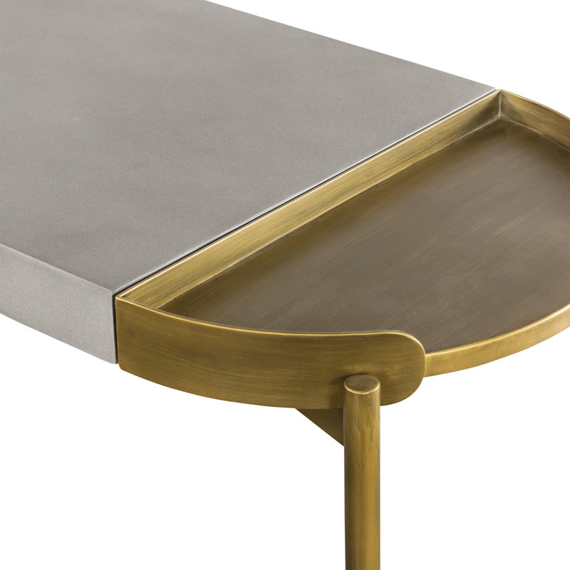 Bennet 47'' Console Table, Antique Brass
