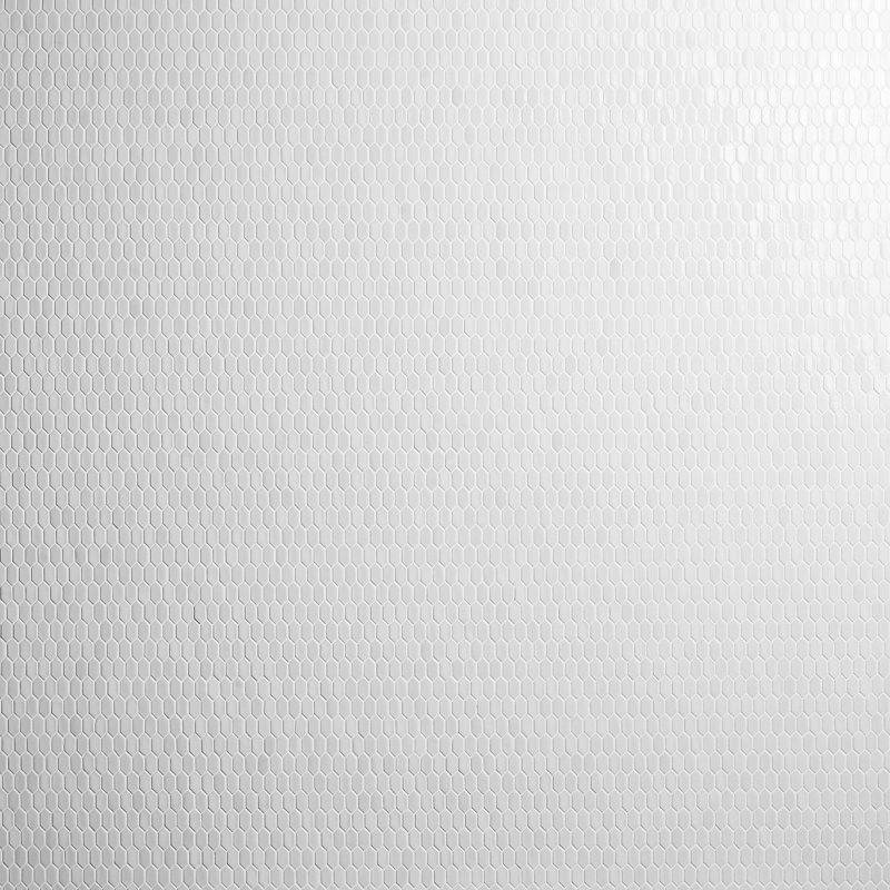 Carrelage mural mosaïque en verre poli 11,61 po x 11,73 po Glimmer, Blanc pluie