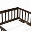 Lit de plancher avec clôture sans porte, lit de plancher en bois d'hévéa avec barrières de sécurité-1030824741