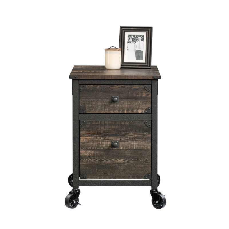 File Pedestal, Brown Finish