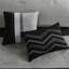 Édredon en faux suède - literie très grand noir Modern Home 2 coussins décoratifs et jupe de lit-124308887-124308891