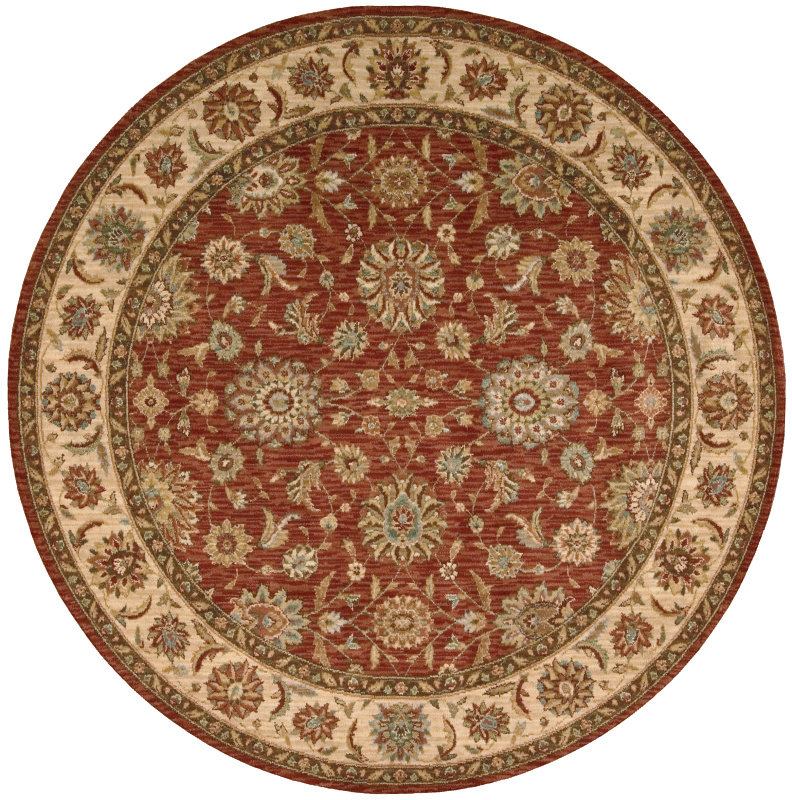 Ingirith Wool Oriental Indoor Rug, Round 7'10"