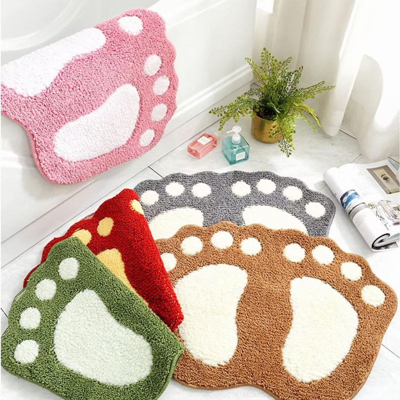 Tapis pour salle de bain en microfibre Molton avec envers antidérapant, Brun, L 19 po x L 26 po