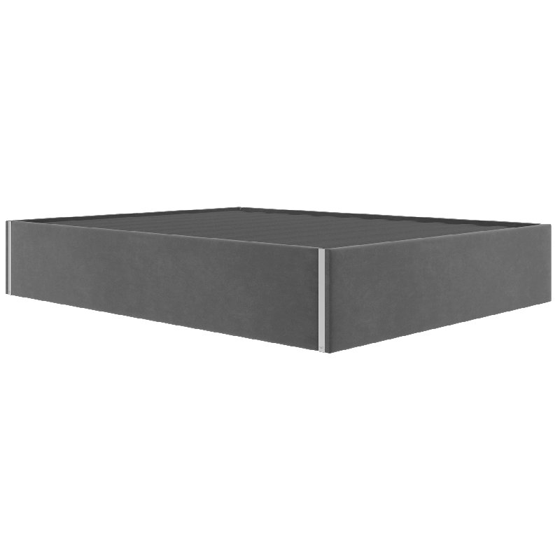 Sapan Upholstered Bed, Micro Suede Charcoal Gray, Queen